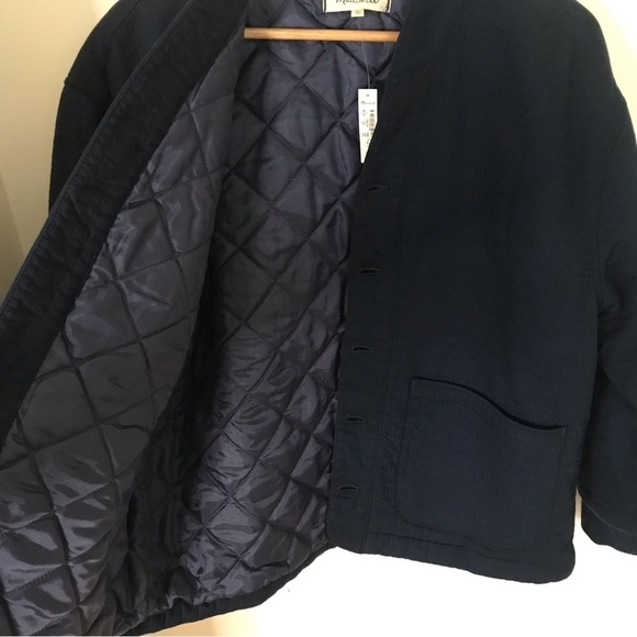 Madewell Blue Stitched-Texture Jacket NWT Womens Small - Picture 7 of 12